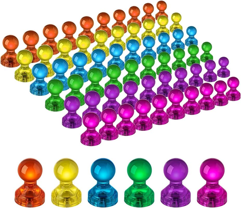 60PCS Coloridas Forte Magnético Thumbtacks Magnets Whiteboard para ensino em sala de aula