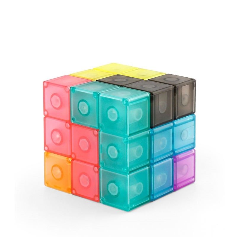Cubo de Rubik Magnético 3D Cubo de Puzzle Magnético Conjunto de 7 Formas Múltiplos Para Crianças