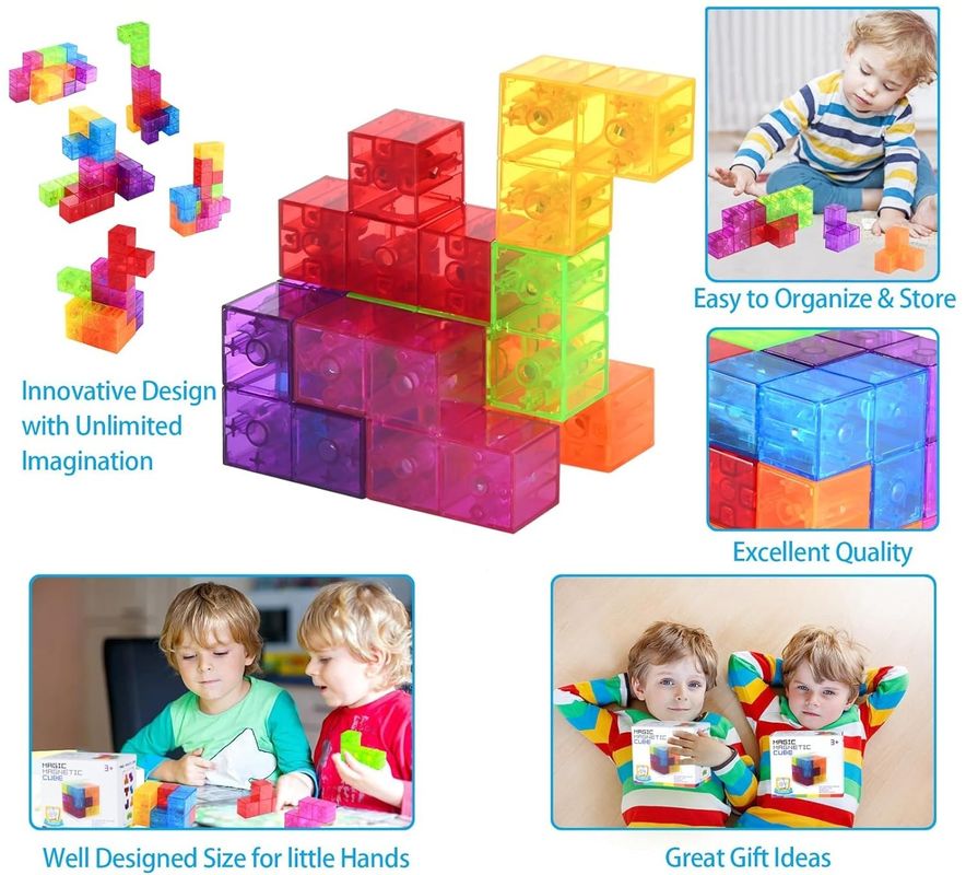 Cubo de Rubik Magnético 3D Cubo de Puzzle Magnético Conjunto de 7 Formas Múltiplos Para Crianças