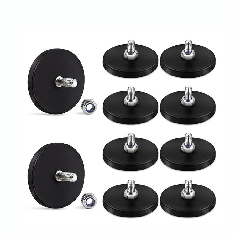 Multicolor forte base magnética de borracha revestida de ímã de pote para segurar luzes de telhado de carro