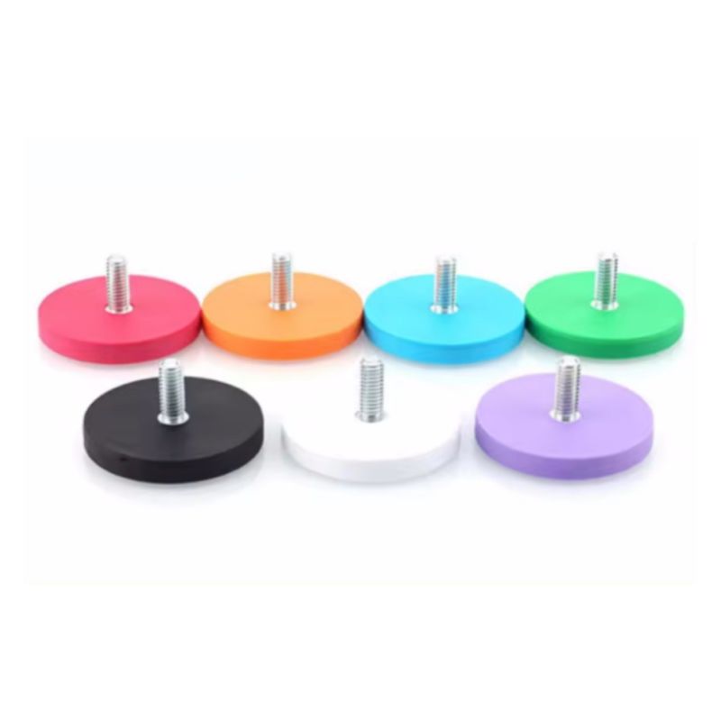 Multicolor forte base magnética de borracha revestida de ímã de pote para segurar luzes de telhado de carro