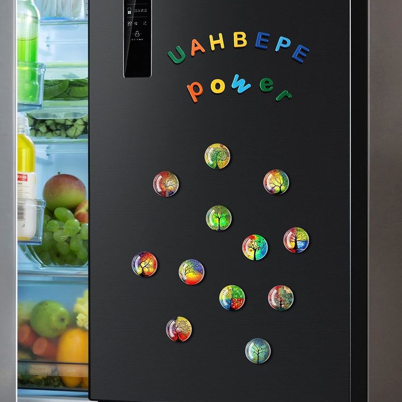 12PCS Planetas poderosos Ímã de frigorífico de vidro para decoração de ensino em quadro negro