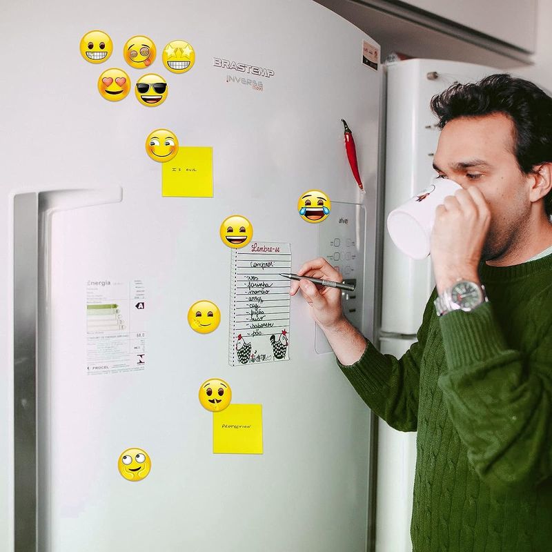 54Pcs Emoji lindos ímãs decorativos para frigorífico ímãs de quadro branco