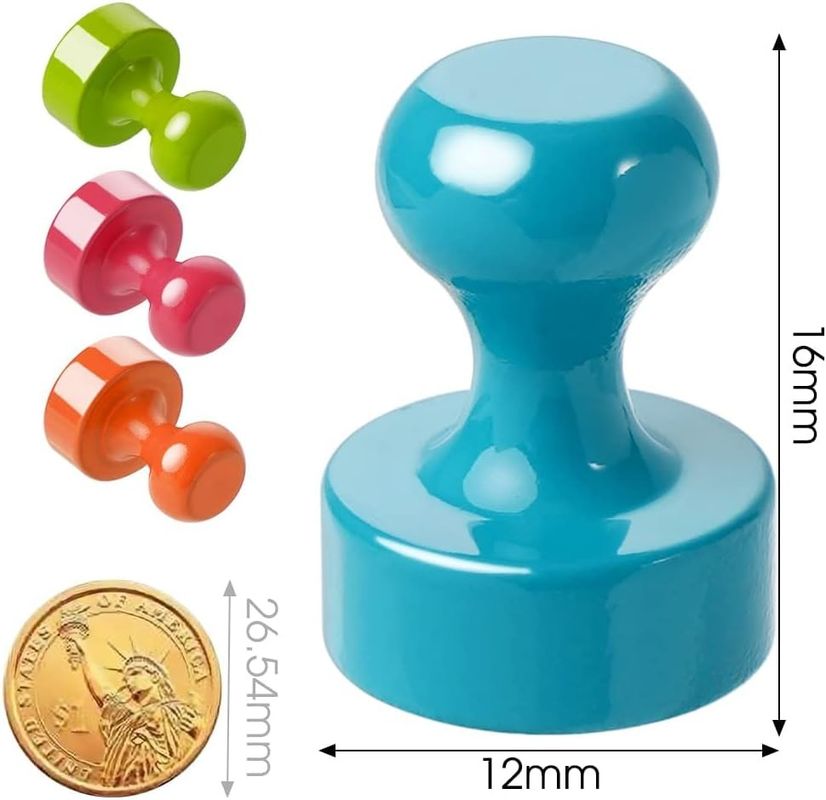 16Pcs Multi Color Magnético Thumbtacks Magnetos de Frigorífico de Metal para sala de aula cozinha escritório
