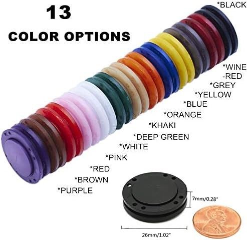 Botões de casaco magnético multicolor Invisível Escondido Chaves de costura para cortina de nylon lavável