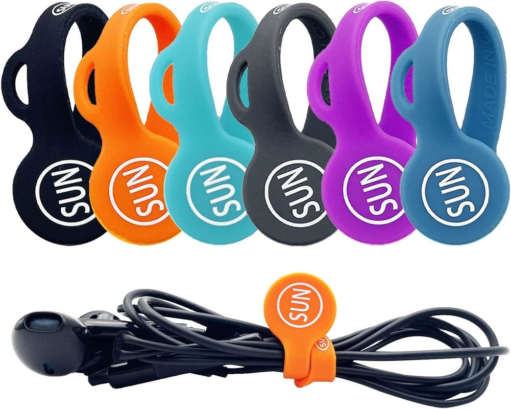6PCS organizador de cordão magnético colorido porta-cabeça de fones de ouvido para escola de escritório em casa
