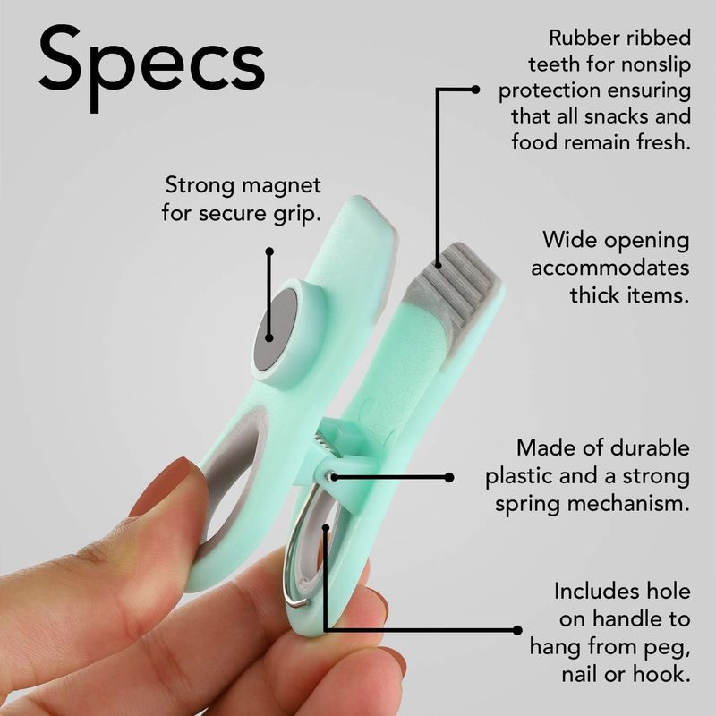 20pcs Strong Magnetic Clips Magnetic Bag Clips Para Armazenamento de Alimentos Com Apego de Selo Aéreo