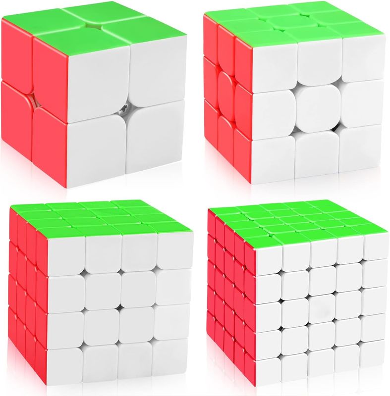 Conjunto de Cubo de Rubik Magnético Multicolor com 2x2 3x3 4x4 5x5 Série Para Coleção de Presente