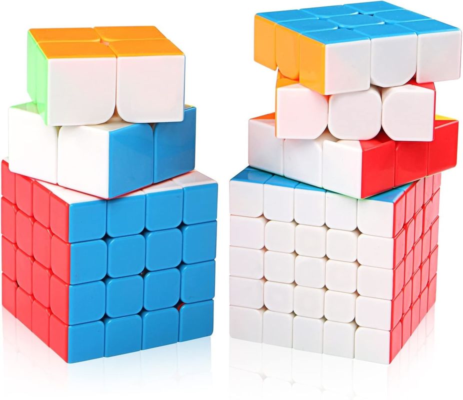 Conjunto de Cubo de Rubik Magnético Multicolor com 2x2 3x3 4x4 5x5 Série Para Coleção de Presente