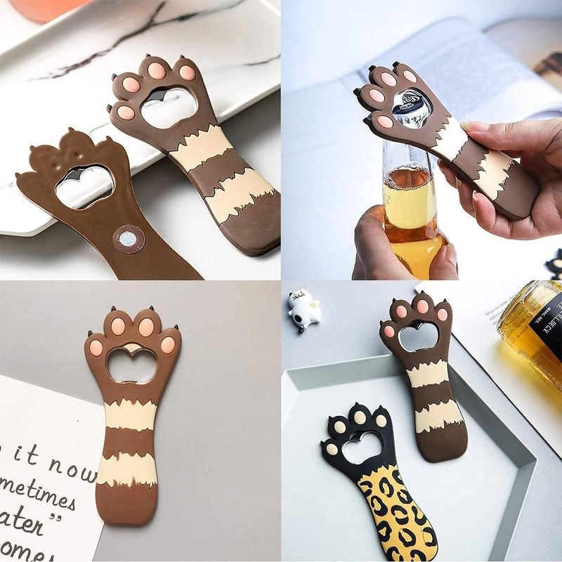 Carinhosas Patas de Gato Abridor de garrafas de cerveja Frigorífico Ímã para Coca Cola Barman Kitchen Barware