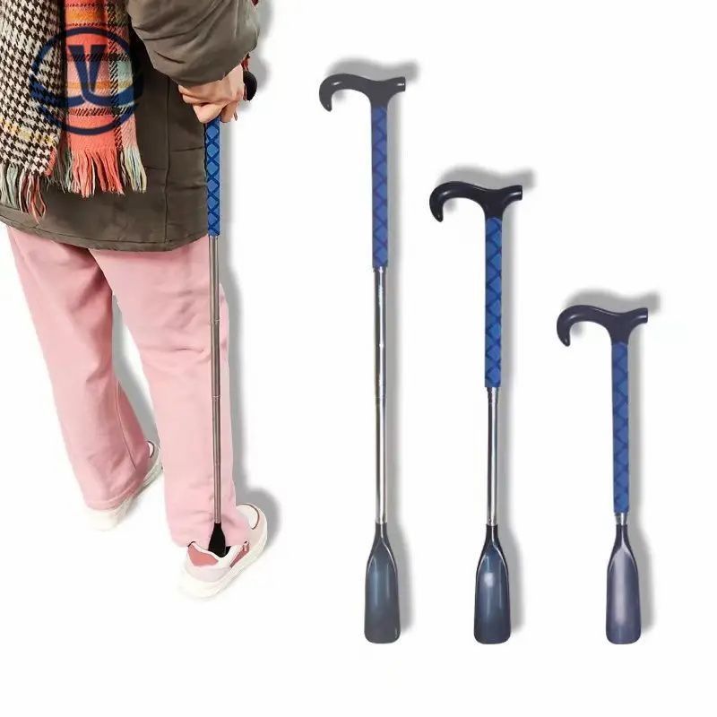 Corno de sapato magnético extensivel de punção longa Corno de sapato dobrável telescópico para idosos Homens Mulheres e crianças para botas e sapatos