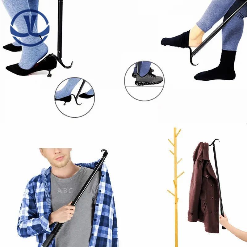 Corno de sapato magnético extensivel de punção longa Corno de sapato dobrável telescópico para idosos Homens Mulheres e crianças para botas e sapatos