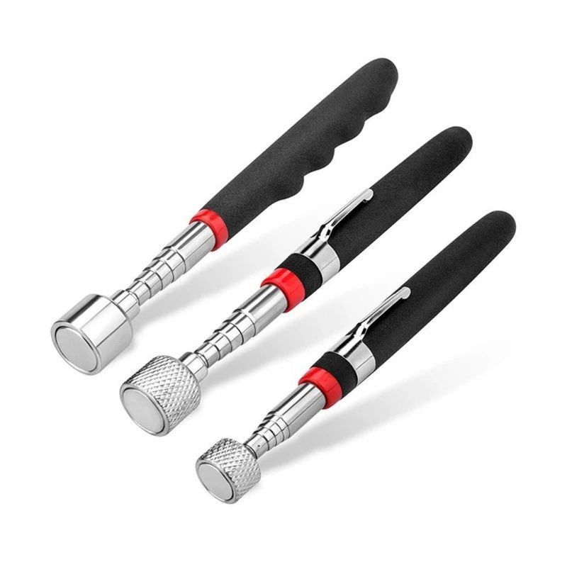 JIS Padrão Telescópica Magnética Recuperação Ferramenta Com Luz LED Ajustável Para Recuperação parafusos porcas parafusos