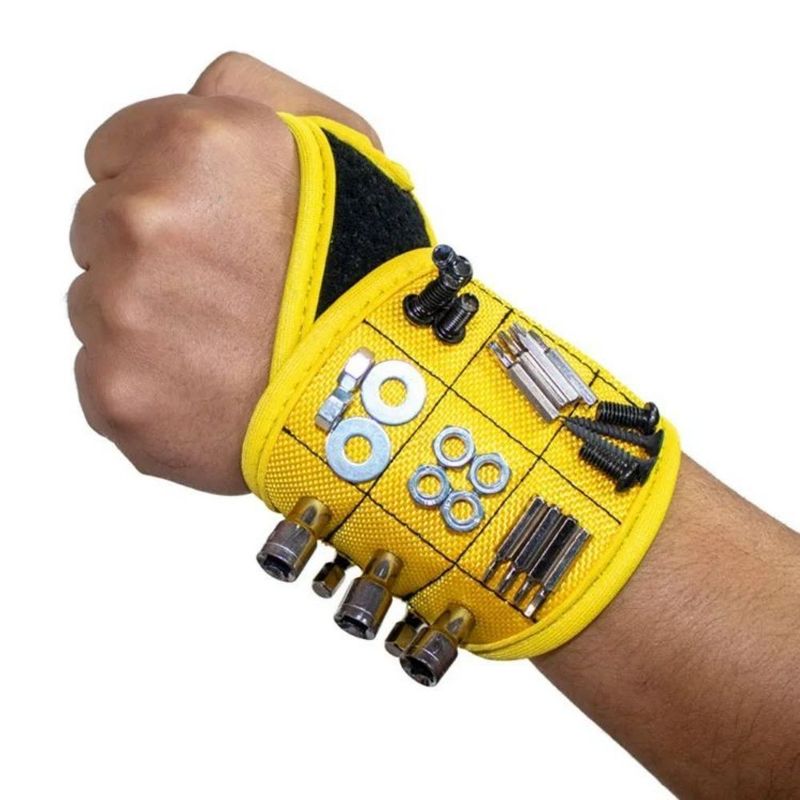 Pulseira magnética com saco de ferramentas portátil para armazenagem de ferramentas