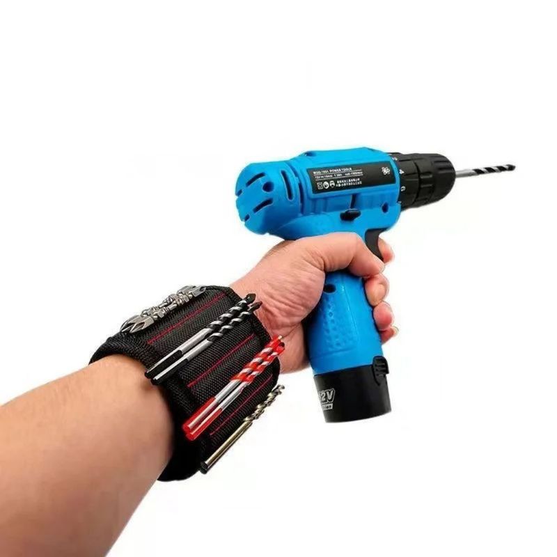 Pulseira magnética com pulseira de pulso Magnetos fortes seguram unhas Perfurar Bit Nozes Armazenamento