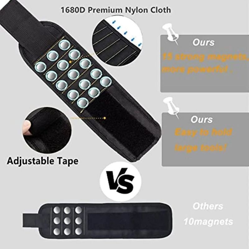 Saco de ferramentas multifuncional tecido de nylon pulseira magnética porta ferramentas Saco de ferramentas Eletrônico Armazenamento