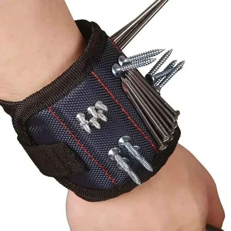 Eletrônico Cinturão de pulso ajustável Pulseira magnética forte Saco de ferramentas portátil com parafusos personalizados Pacote Tamanho 5.00cm * 4.00cm * 3.00cm