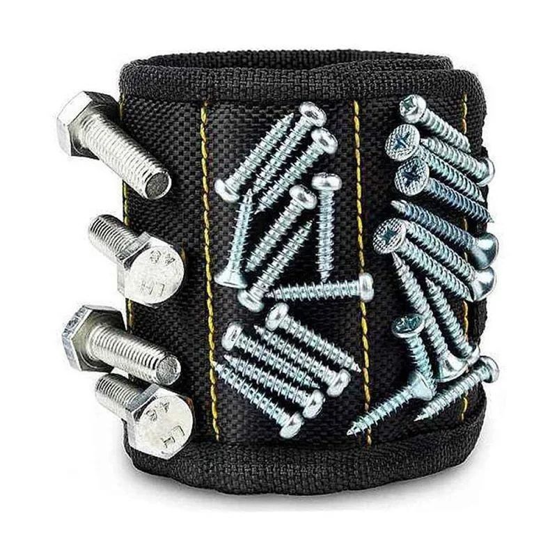 Pulseira magnética forte para segurar parafusos pregos perfurando pedaços pulso porta ferramentas cintos