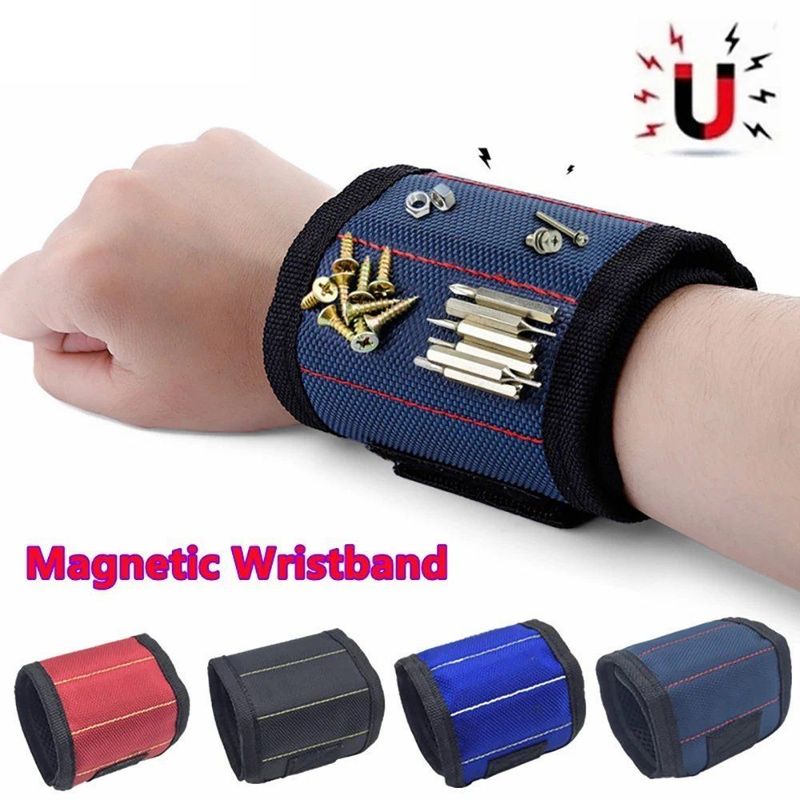 Kit de ferramentas de pulseira magnética portátil Pulseira magnética forte Faixa de ferramentas com ferramenta de coleta telescópica Ferramentas de carpintaria Acessórios de reparo