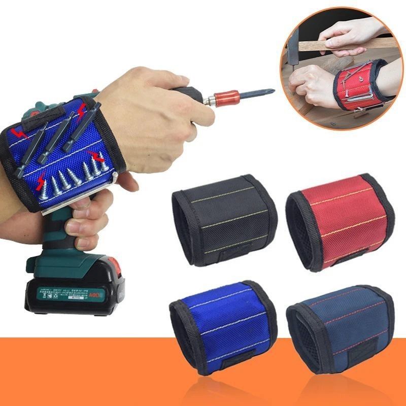 Kit de ferramentas de pulseira magnética portátil Pulseira magnética forte Faixa de ferramentas com ferramenta de coleta telescópica Ferramentas de carpintaria Acessórios de reparo