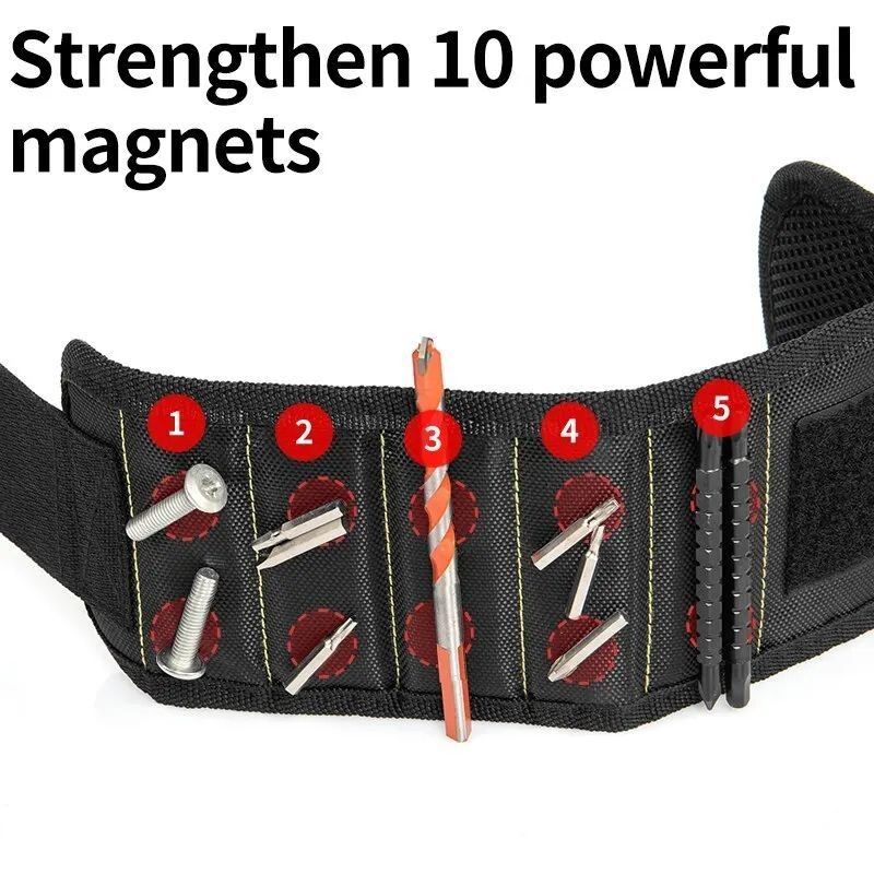 Multifuncional Magnético Pulseira Faixa de parafuso Saco de armazenamento Eletrônico Portátil Pulseira Guarda ferramenta de tecido Oxford