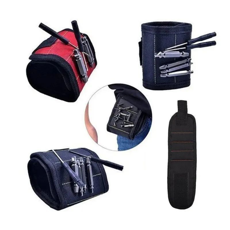 Pulseira magnética Saco de ferramentas portátil Magnetista Pulso de ferramentas Cinturão de ferramentas parafusos pregos brocas bracelete