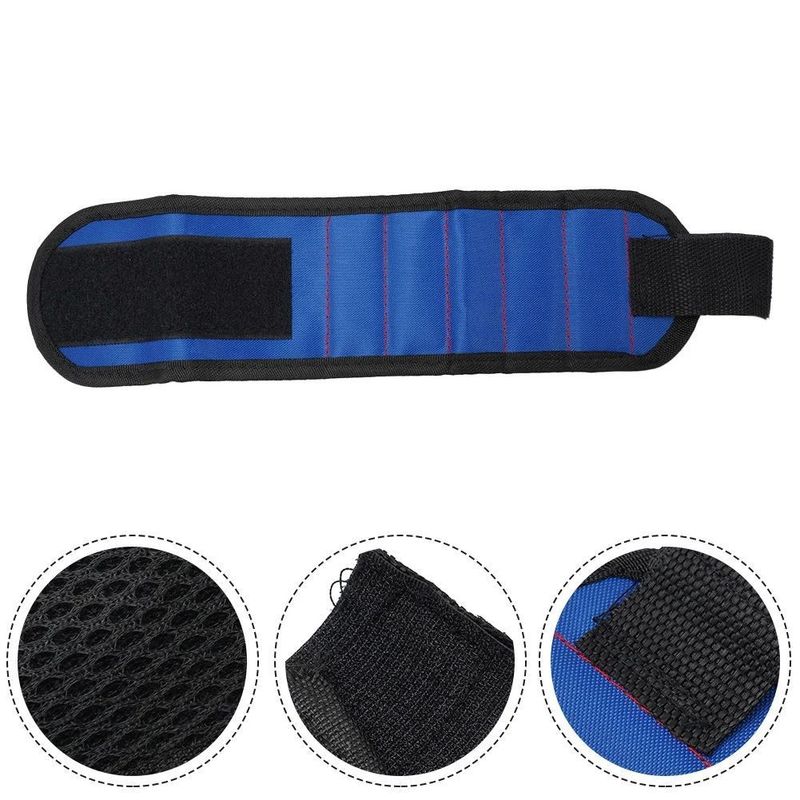 Pulseira magnética Saco de ferramentas magnéticas portáteis para parafuso de unhas, parafuso de parafuso, parafuso de broca, kit de reparo