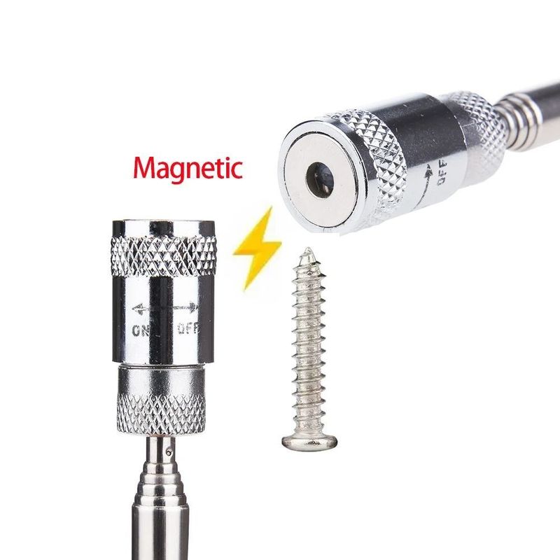 Caneta Telescópica Magnética com Ferramenta de Recuperação Magnética Portátil Leve Extensivel Caneta de Longo Alcance Ferramenta para Recuperação de Ferramentas