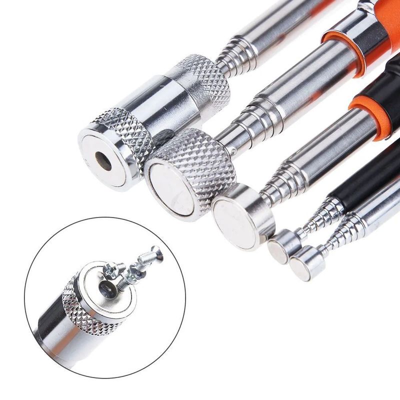Caneta Telescópica Magnética com Ferramenta de Recuperação Magnética Portátil Leve Extensivel Caneta de Longo Alcance Ferramenta para Recuperação de Ferramentas