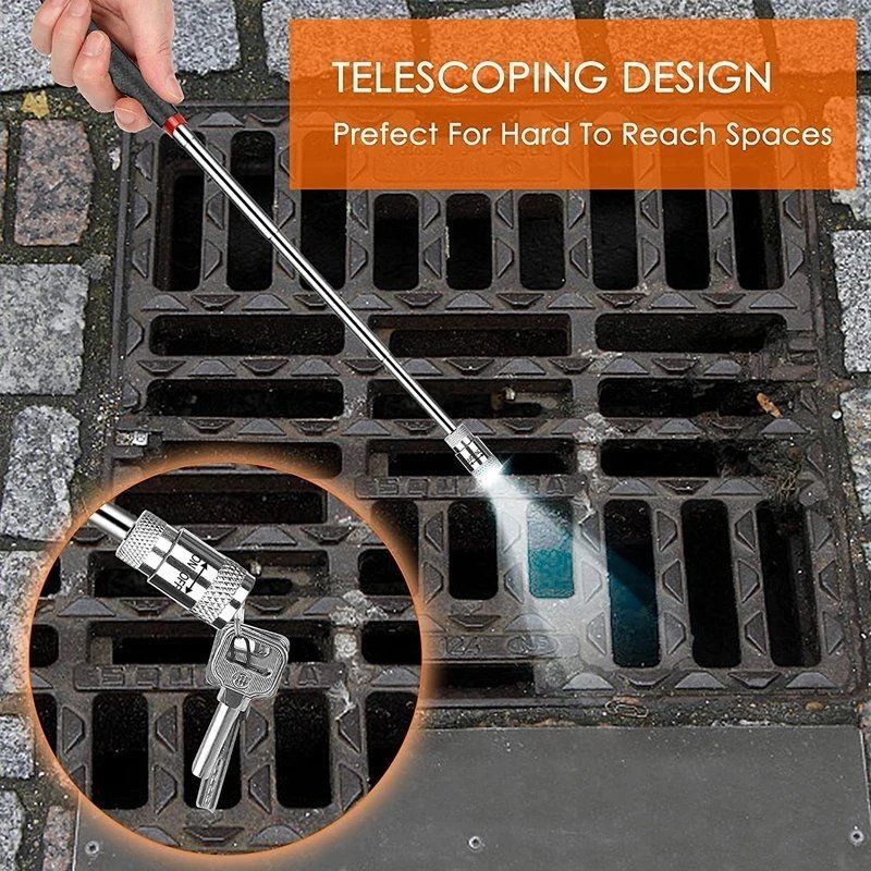 Ferramentas de captura magnética telescópica Agarre luz LED ajustável Extensivel caneta de longo alcance Ferramenta útil