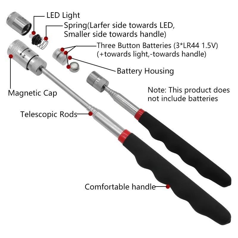 Magnético Telescópico Mini Portátil Pesado Magnético Pick-up Nut Home Ferramentas de Mão