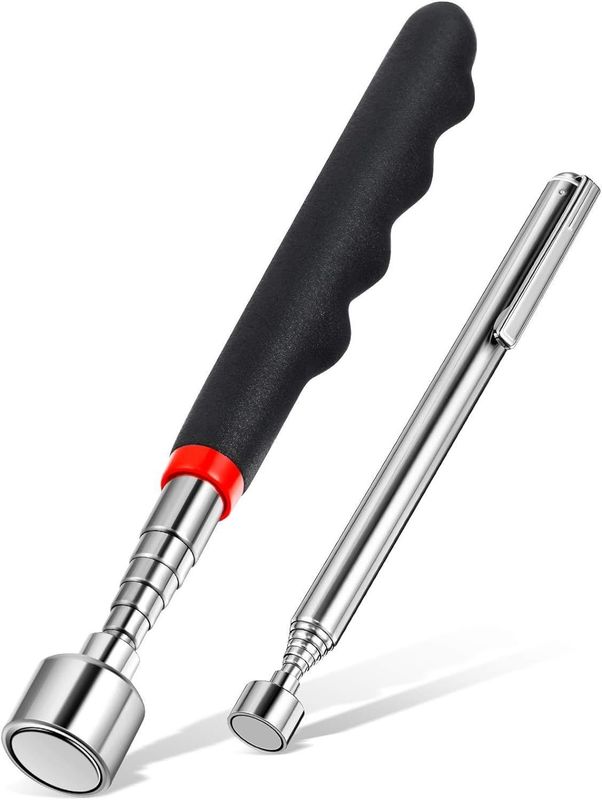 Ferramenta de captação com luz LED Rod Magnético Rod Magnético Metal Peças Ferramenta Magnética Telescópica Pickup