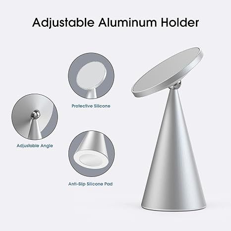 Suporte magnético para telefone Compatível com iPhone 13& iPhone 12, Mini, Pro e Pro Max, suporte de alumínio ajustável