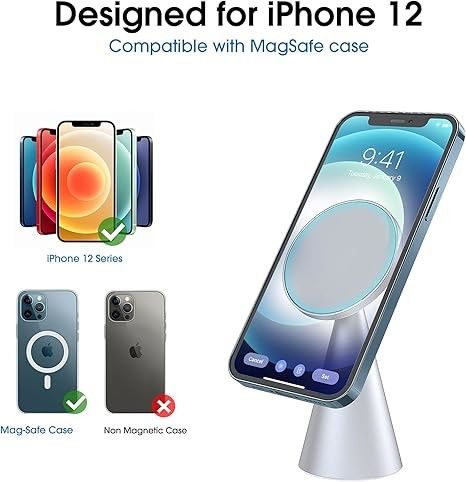 Suporte magnético para telefone Compatível com iPhone 13& iPhone 12, Mini, Pro e Pro Max, suporte de alumínio ajustável