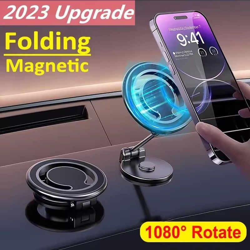 1080 Magnetic Car Phone Holder Magnet Car Bracket Mount Cell Smartphone Support em Carro Para iPhone 15 14 13 12 11 Samsung